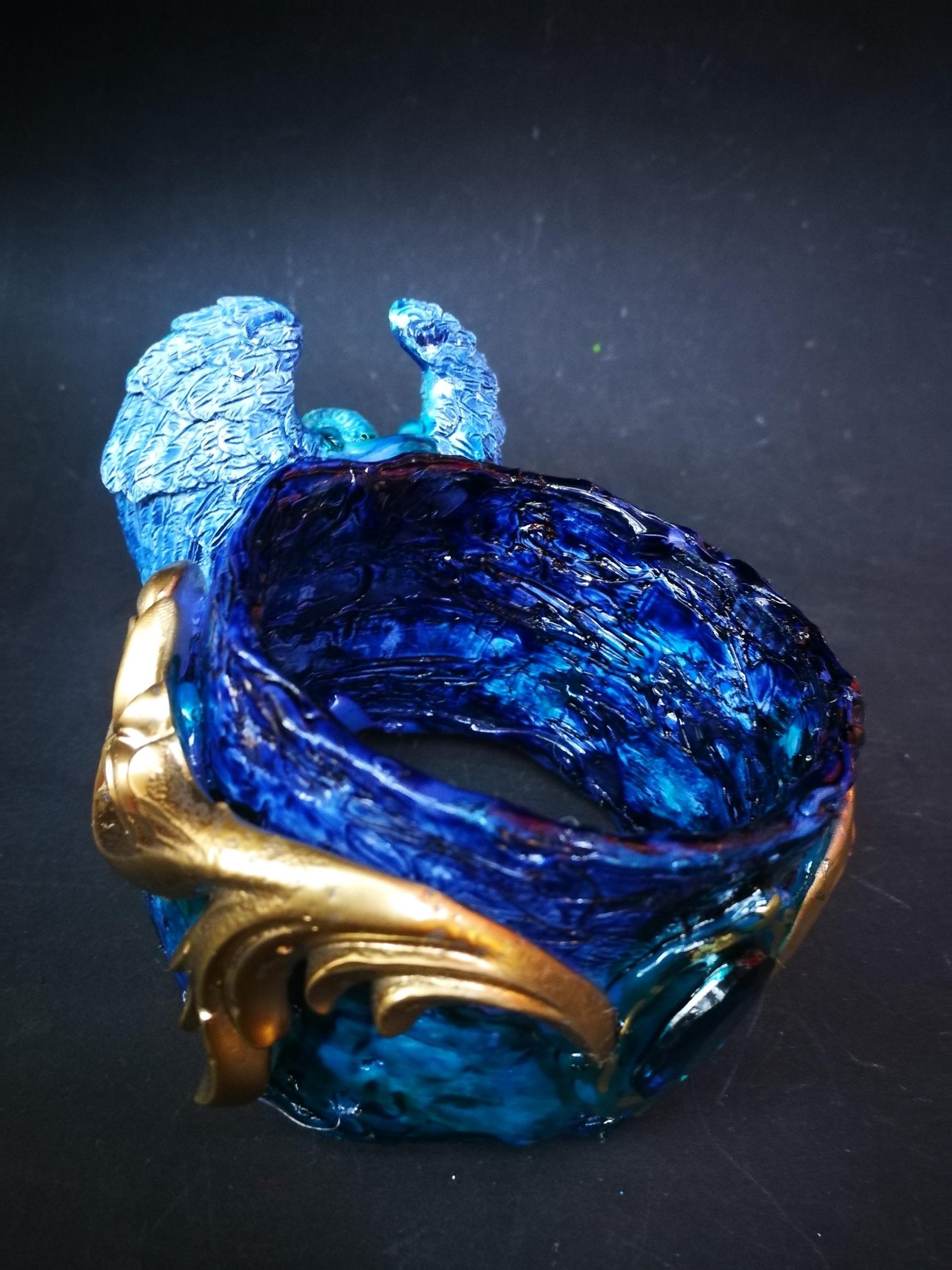 Guardian Angel Bracelet, Arm Cuff Bangle Sculptural Baroque Statement Jewelry, Maximalist Rococo Luxury Brand