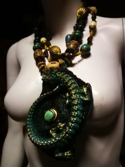 Dragon Jewelry, Maximalist Big Bold Chunky Necklaces, Statement Sculptural Pendant & Haute Couture Oversize Jewel