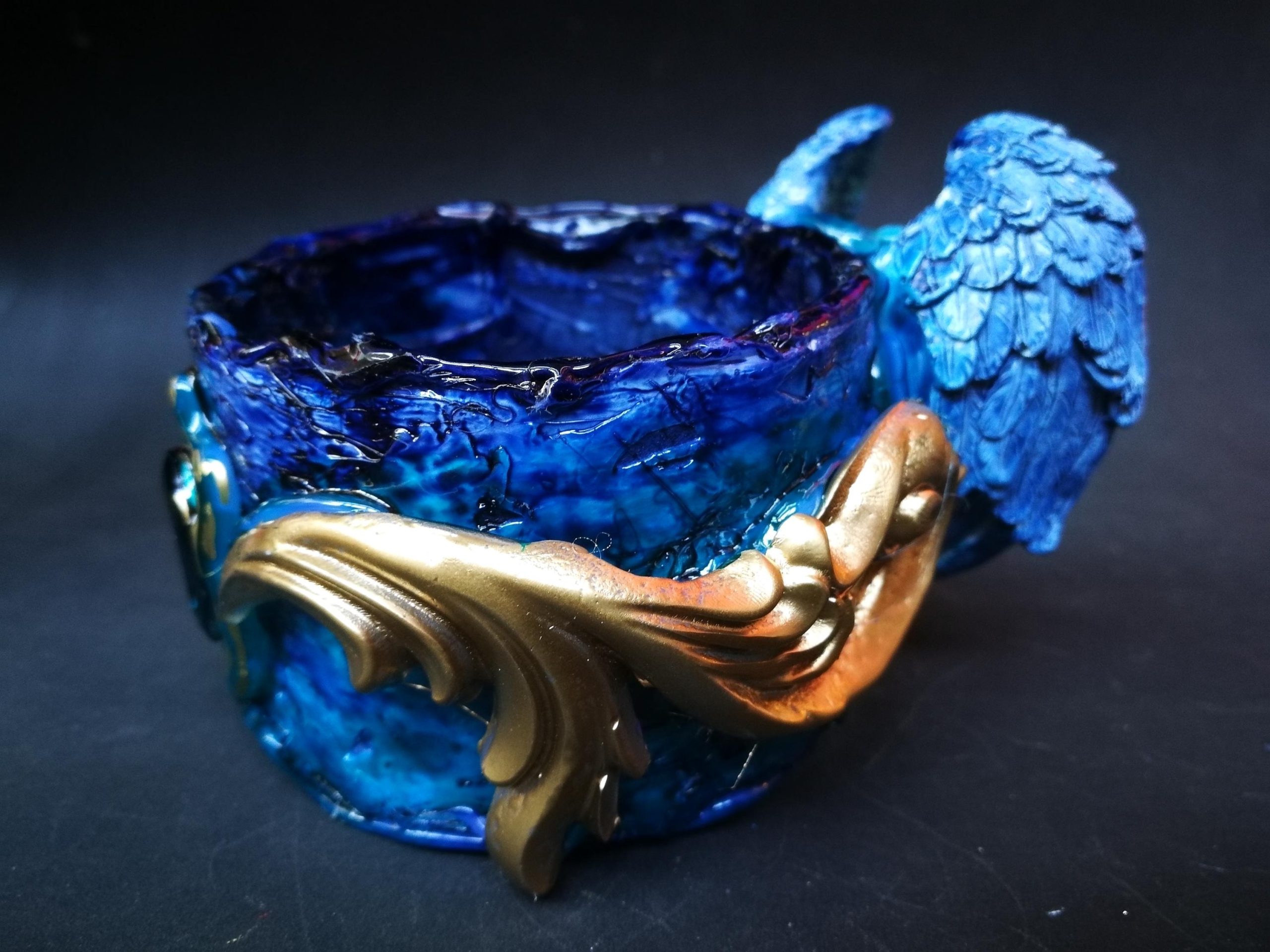 Guardian Angel Bracelet, Arm Cuff Bangle Sculptural Baroque Statement Jewelry, Maximalist Rococo Luxury Brand