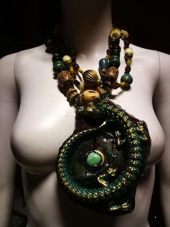 Dragon Jewelry, Maximalist Big Bold Chunky Necklaces, Statement Sculptural Pendant & Haute Couture Oversize Jewel