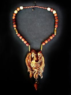 Dragon Pendant, Oversize Maximalist Big Bold Chunky Necklaces, Statement Jewelry Sculptural & Haute Couture Jewel