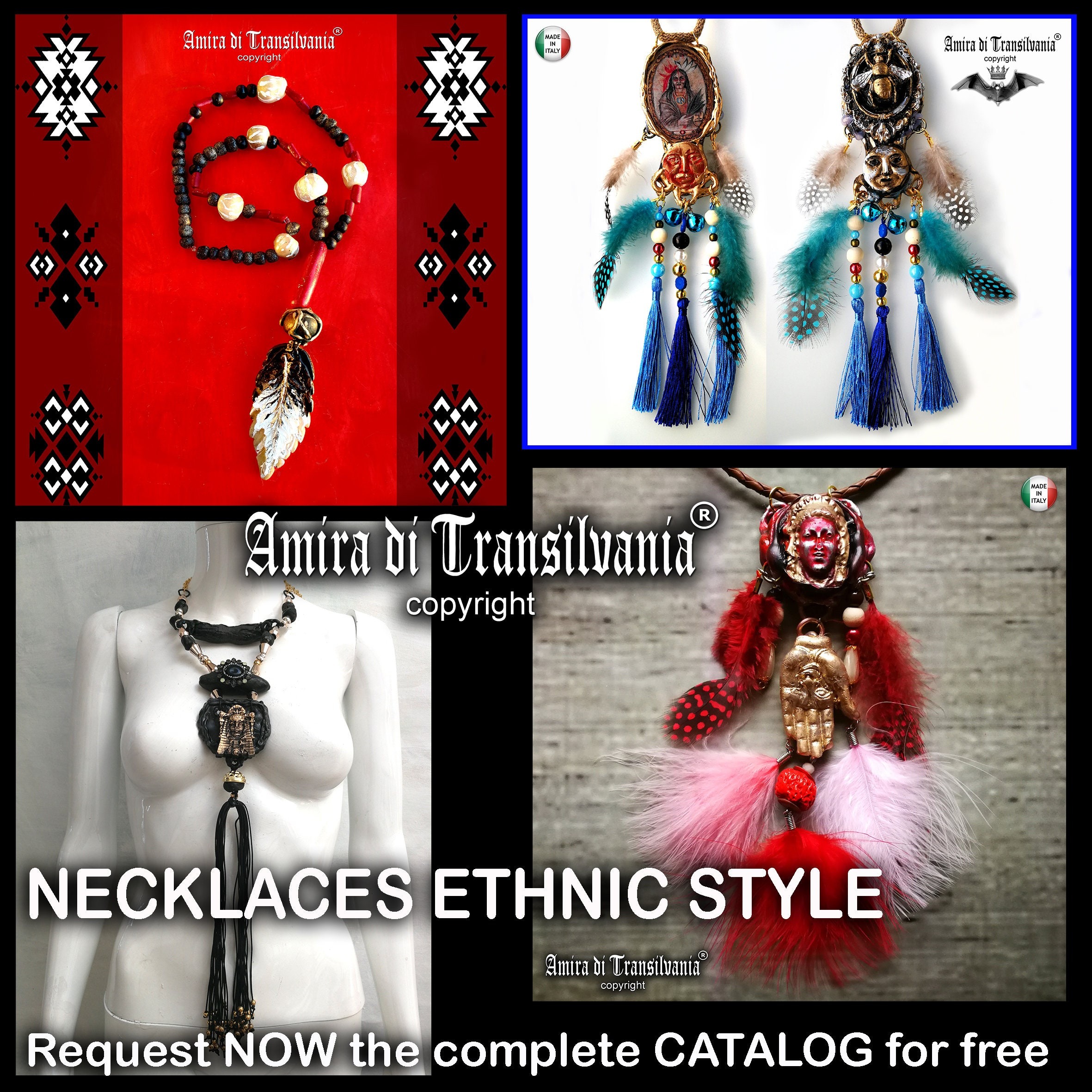 Tribal Jewelry Ainu Tribe, Japanese Folk Chunky Pendant, Helping Hand Statement Necklace Charm Maximalist