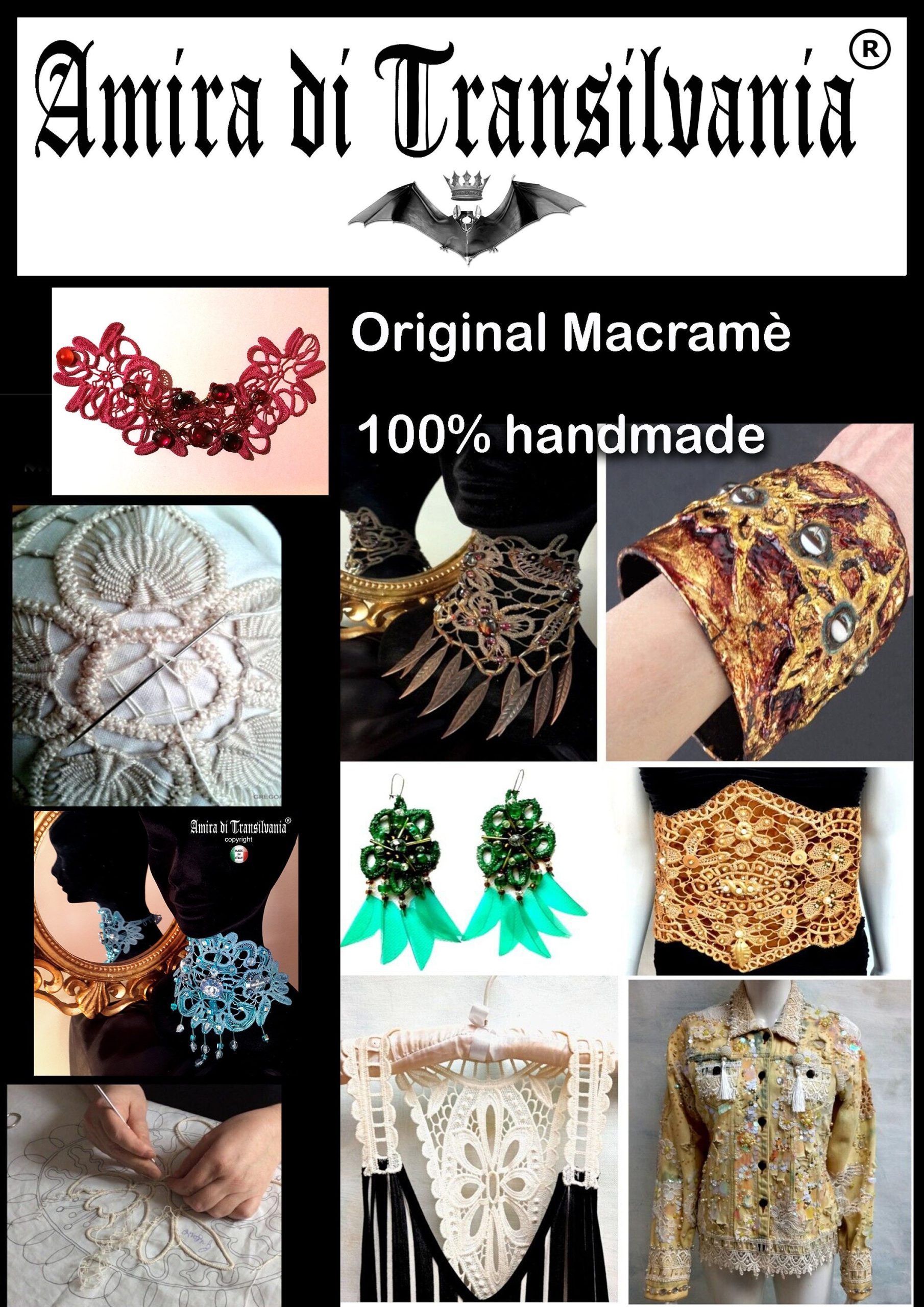 Bride Jewelry Set, Macrame Earrings Choker Embroidered, Pearl Wedding Accessories, Crochet Lace Flower Necklace