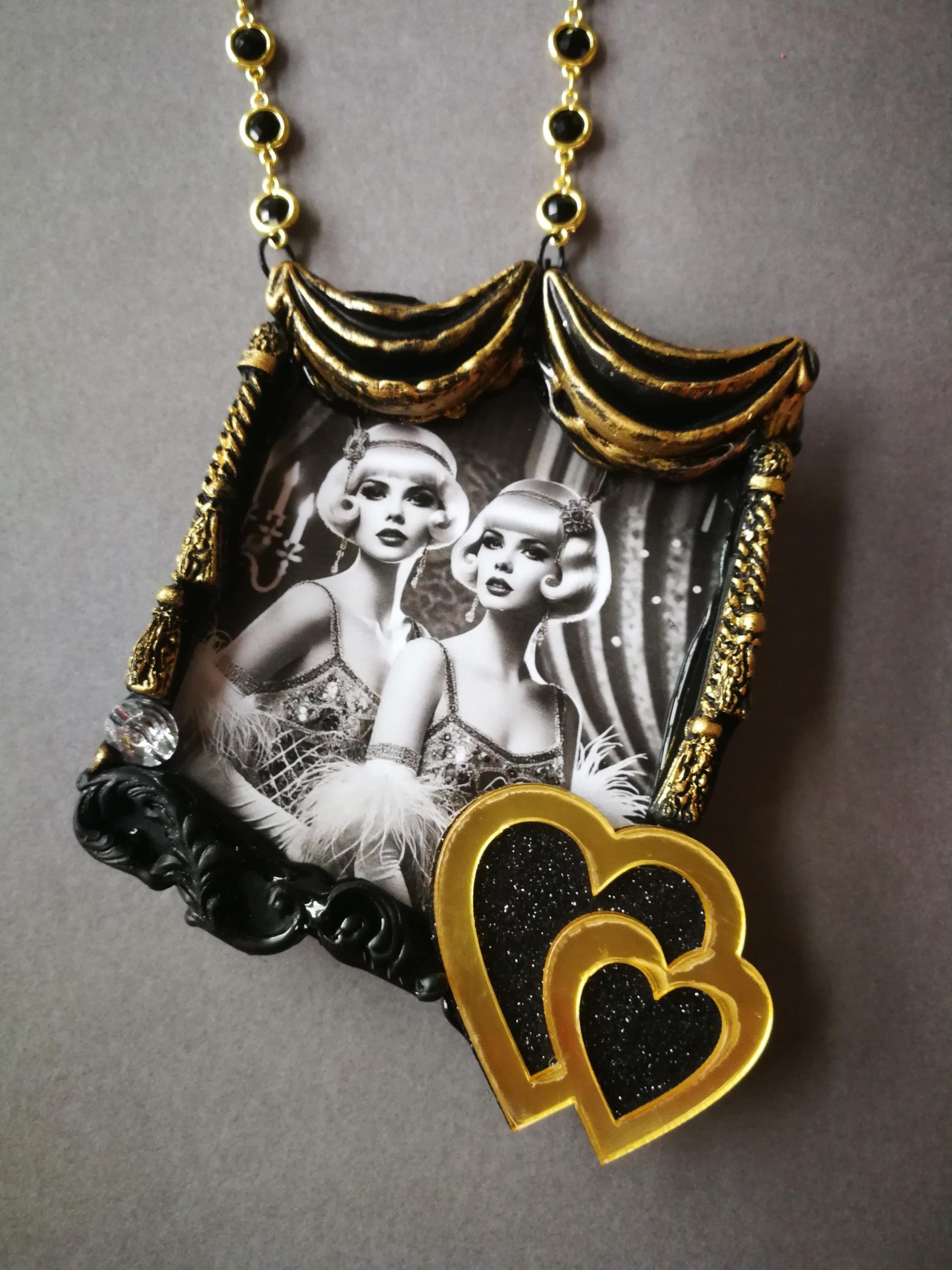 Belle Epoque 1920 Jewelry Art Deco Nouveau, Antique Charleston Charm Pearl Pendant Vintage Liberty