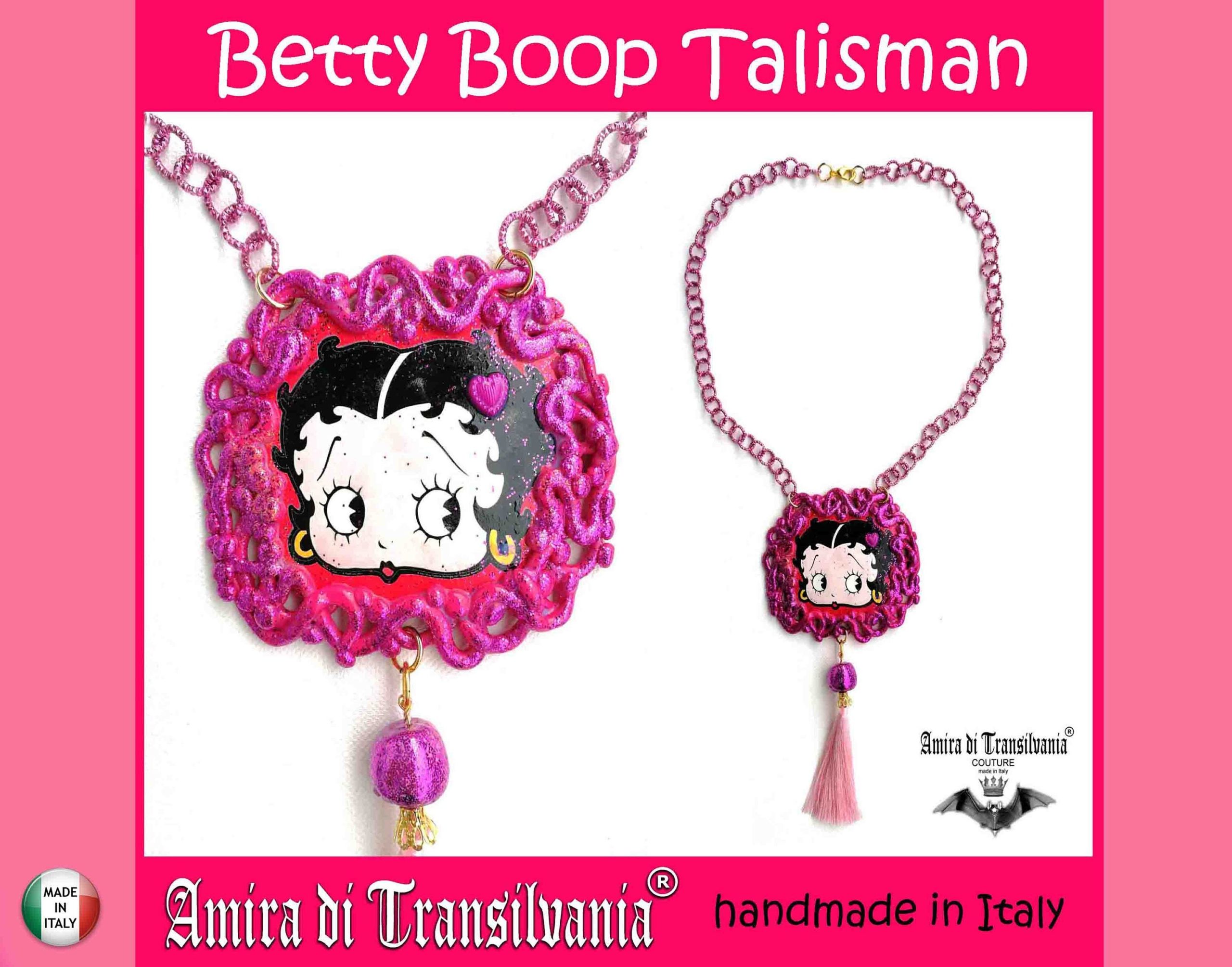 Betty Boop Necklace - Luxury Statement Pop Art Jewelry Hollywood Icon Pin Up Pendant