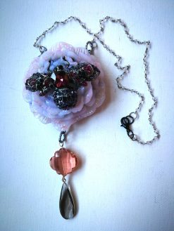 Art Deco Bee Necklace, Belle Epoque Locket, Handmade Italian Jewelry