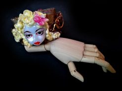 Flower Bracelet, Cuff Female Bangle Sculptural Doll Head Jewelry, Statement Luxury Brand Butterfly Baroque
