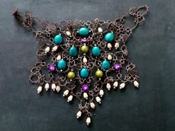 Marie Antoniette Collar Lace Choker, Embroidered Macrame Wedding Jewelry, Victorian Gothic Necklace Pearl Baroque