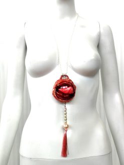Lips Gloss Jewelry, Romantic Kiss Necklace, Modernist Pop Art Pendant, Hip Hop Tassel Charm