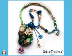 Shell Necklace, Statement Charm Pendant, Seashell Mermaid Jewelry, Sculpture Pendant, Luxury Cruise Ship Marine