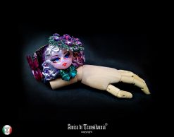 Bangle Bracelet Breastfeeding Sculptural Cuff, Doll Head Flower & Butterfly Luxury Maximalist Jewelry Baroque Rococo