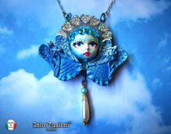 Guardian Angel, Winged Pendant Necklace Archangel Jewelry, Madonna Celestial Cherubim Seraphim, Seraph Cherub Primadonna