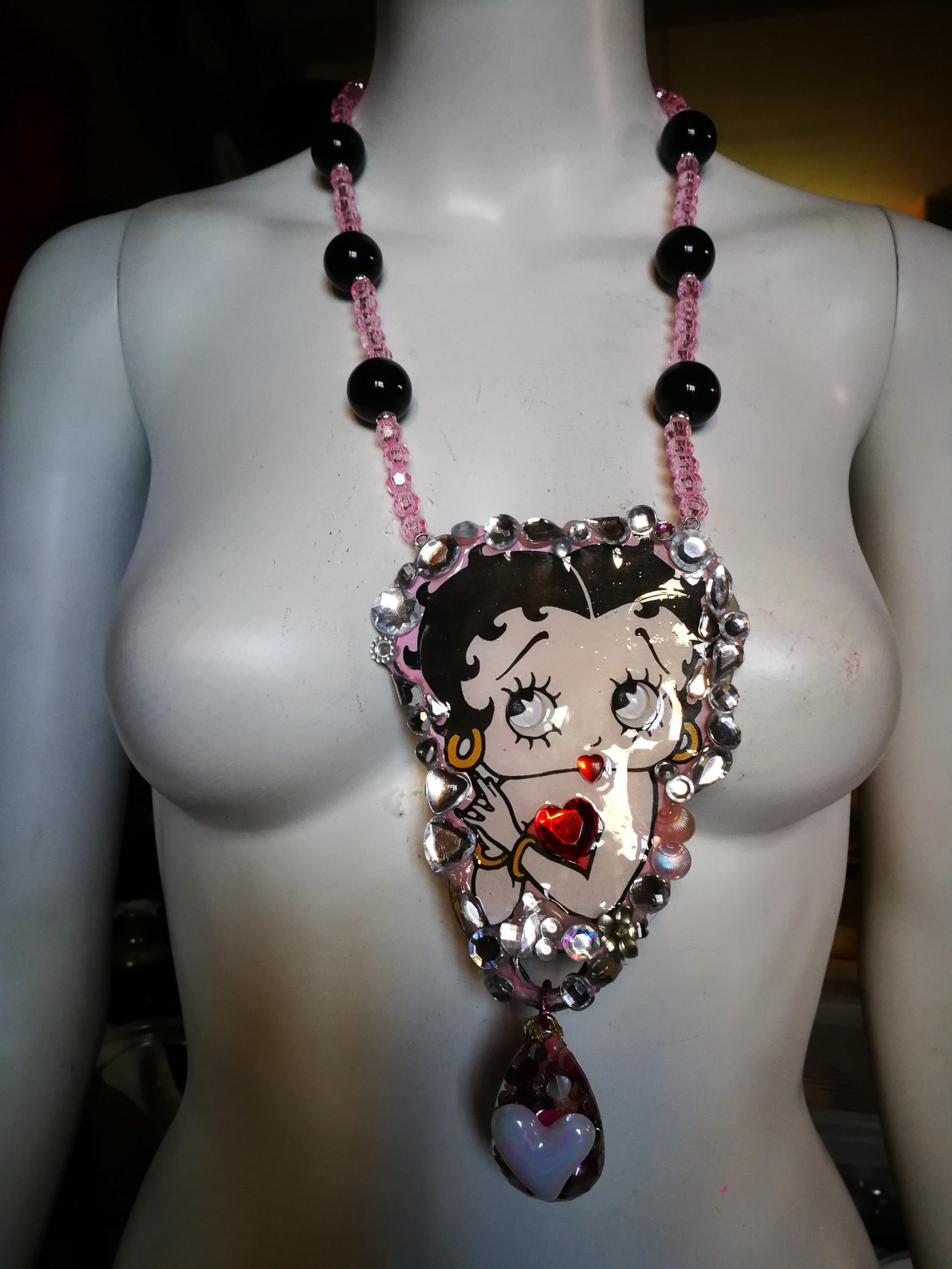Betty Boop Necklace - Luxury Statement Pop Art Pendant, Hollywood Jewelry Icon Pin Up Jewel