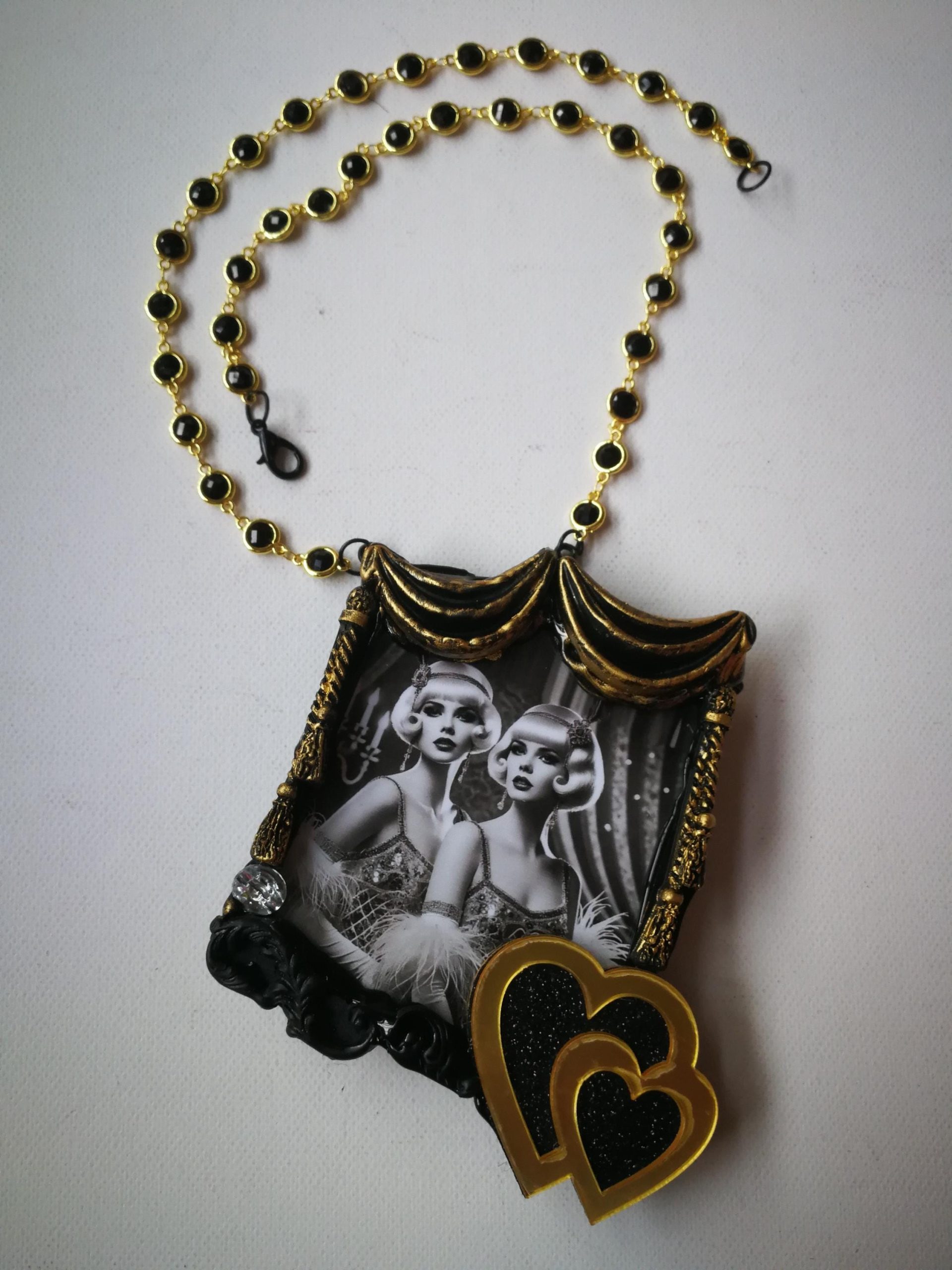 Belle Epoque 1920 Jewelry Art Deco Nouveau, Antique Charleston Charm Pearl Pendant Vintage Liberty