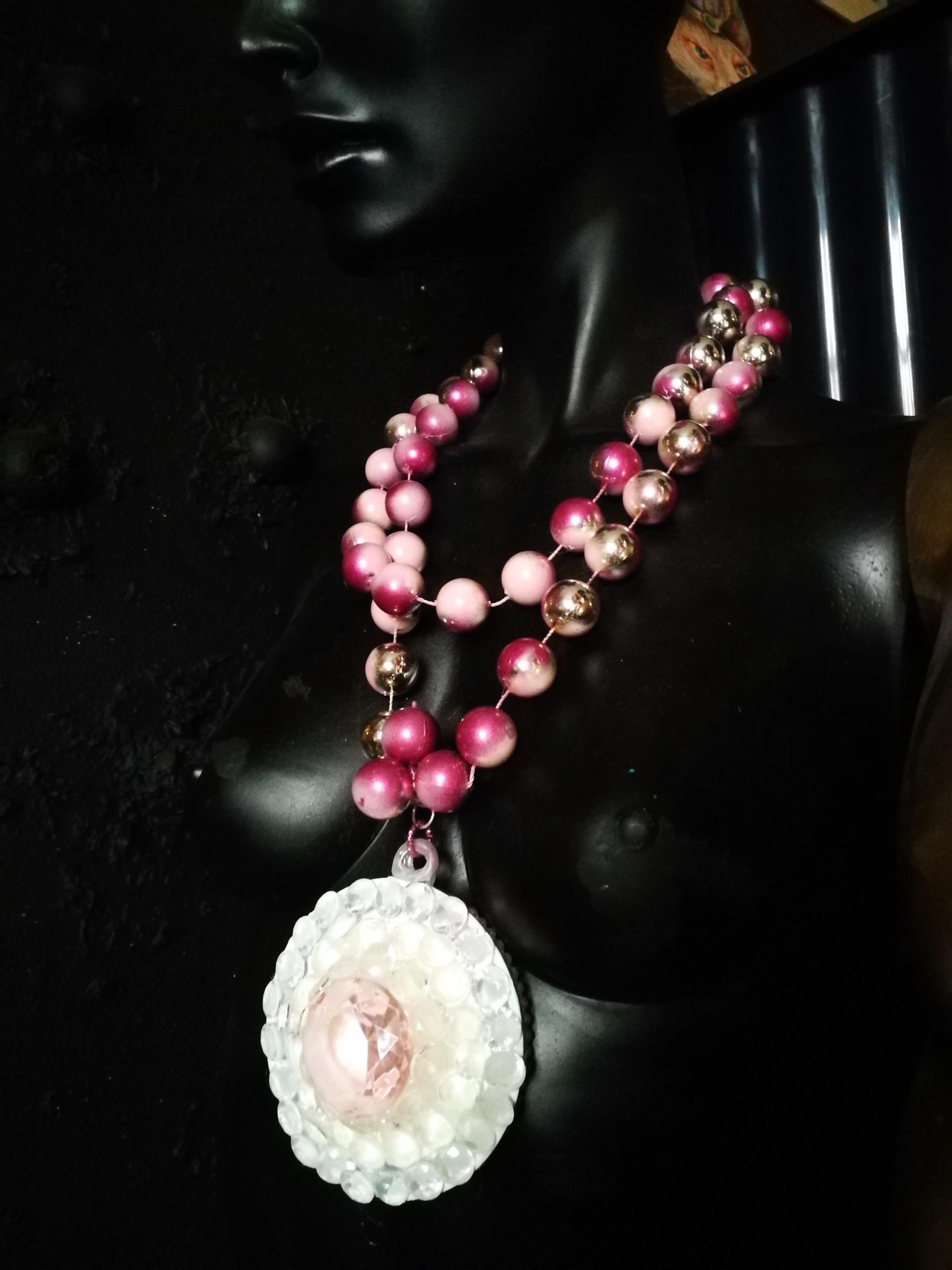 Futuristic Candy Jewel, Street Style Jewelry Avant-garde Big Bold Chunky Necklaces Design Pendant