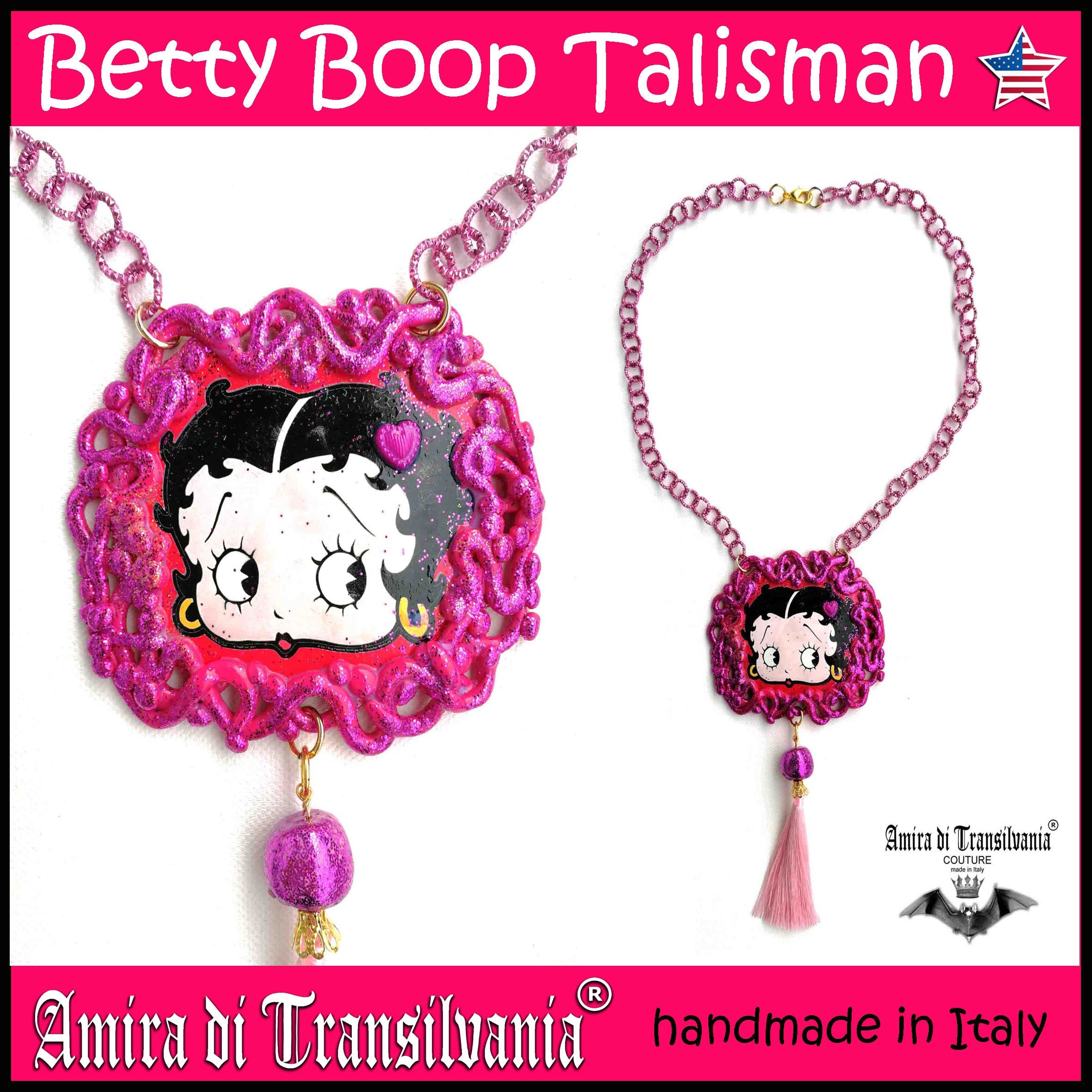 Betty Boop Necklace - Luxury Statement Pop Art Jewelry Hollywood Icon Pin Up Pendant