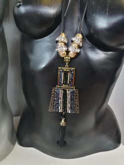 Handmade Art Deco Crystal Fringe Necklace, Vintage Style Choker