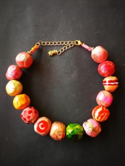 Statement Necklace - Chromatic Masterpiece Artwork Jewelry, Luxury Design Contemporary Piece, Artistic Colorful Sculptural Beaded