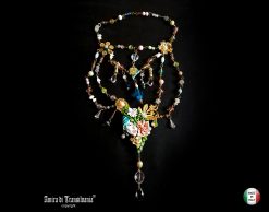 Marie Antoniette Jewelry, Flower Rococo Pendant, Luxury Medallion Baroque, Romantic French Pearls Cameo Silhouette