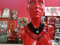 Marie Antoniette Choker, Embroidered Crochet Fine Lace Jewelry, Medallion Necklace Fetish Collar Statement Cameo