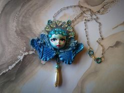 Guardian Angel, Winged Pendant Necklace Archangel Jewelry, Madonna Celestial Cherubim Seraphim, Seraph Cherub Primadonna