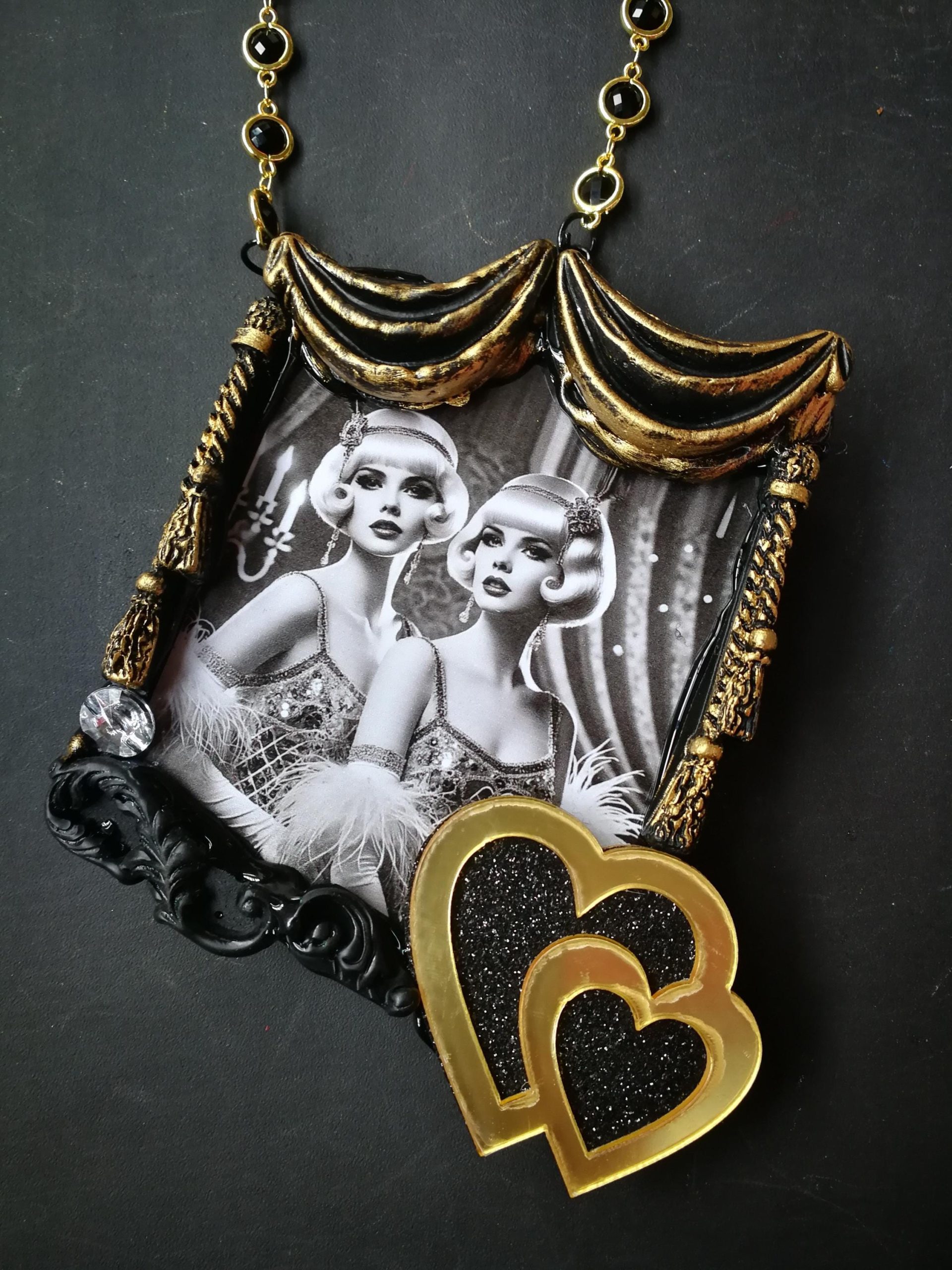 Belle Epoque 1920 Jewelry Art Deco Nouveau, Antique Charleston Charm Pearl Pendant Vintage Liberty