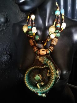 Dragon Jewelry, Maximalist Big Bold Chunky Necklaces, Statement Sculptural Pendant & Haute Couture Oversize Jewel