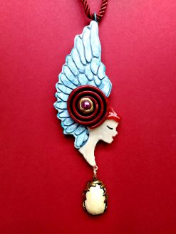 Guardian Angel, Winged Pendant Archangel Jewelry Gift, Celestial Cherubim Seraphim Necklace, Seraph Cherub Charm