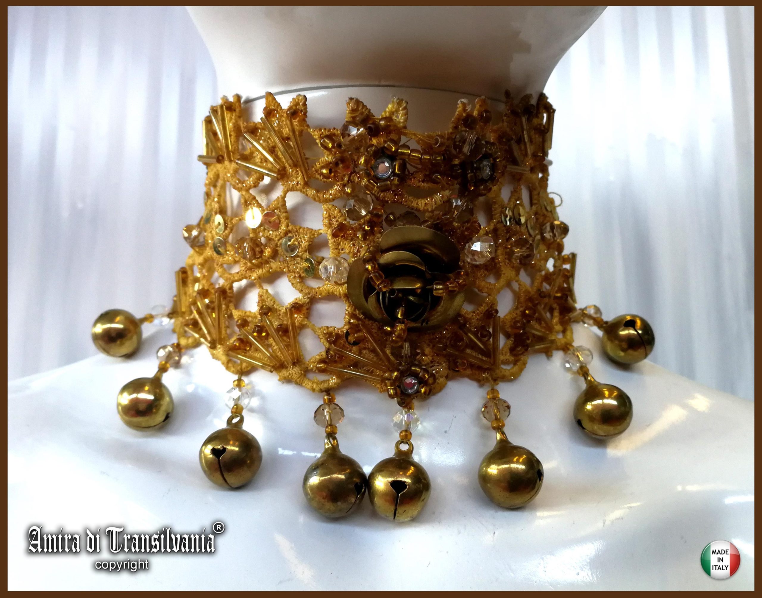 Sculptural Choker Baroque Necklace, Gold Glamour Collar Bib Maximalist Luxury Statement Costume Jewelry Couture