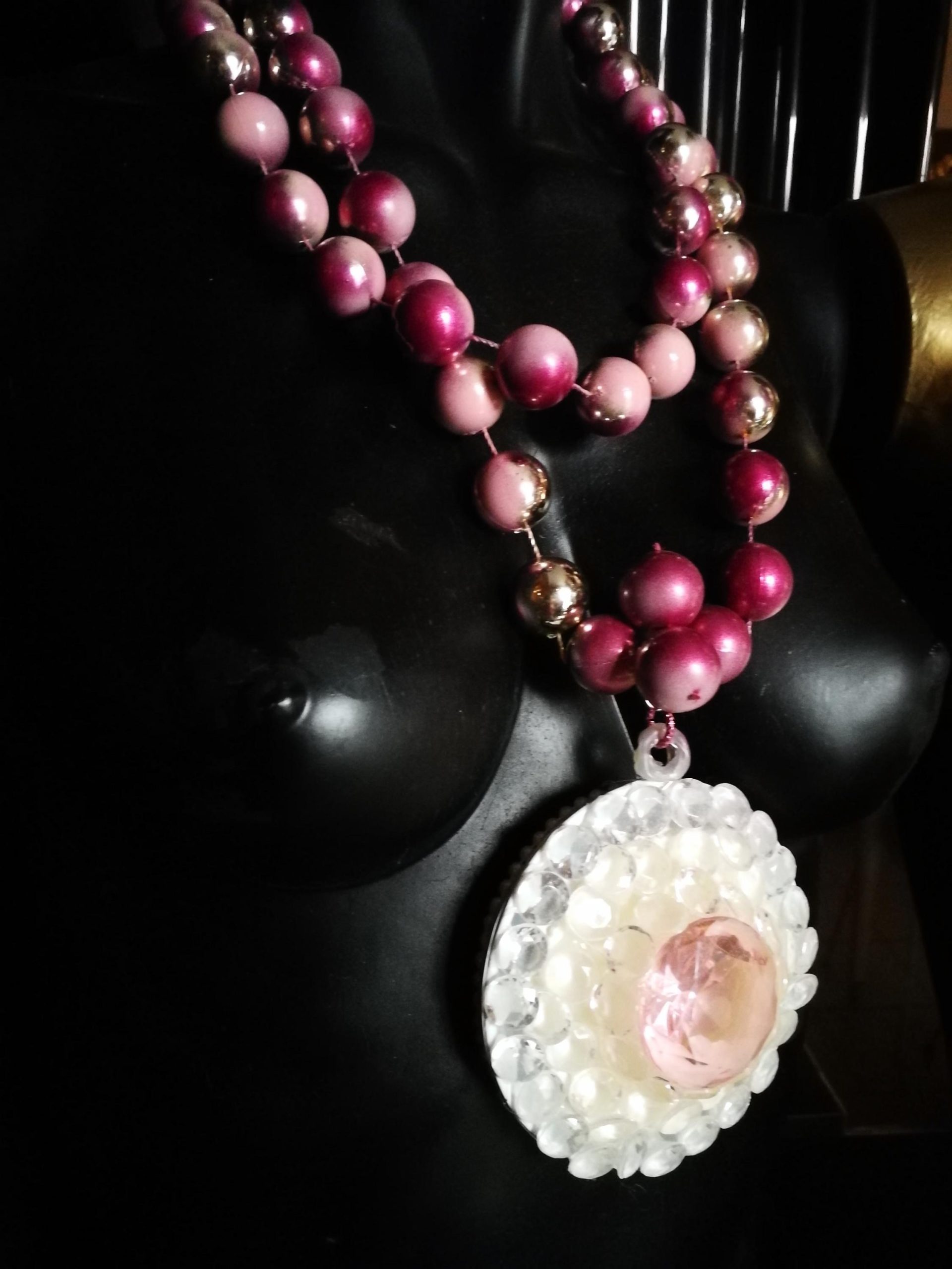Futuristic Candy Jewel, Street Style Jewelry Avant-garde Big Bold Chunky Necklaces Design Pendant