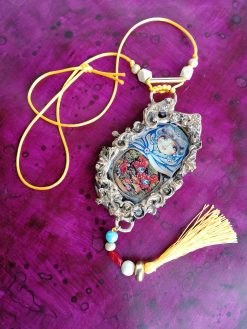 Matryoshka Dolls, Polymer Clay Sculpture Jewelry, Traditional Folk Regional Necklace, Russian Folkloric Pendant Charm