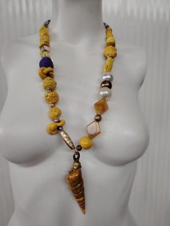 Ladies Jewel, Luxury Design Jewelry, Handmade Jewelery Chunky Beaded Statement, Necklace Bib Shell Charm