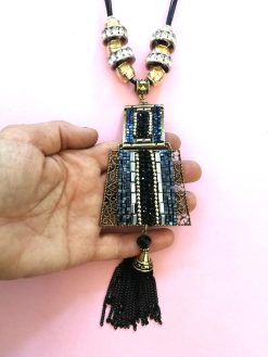 Handmade Art Deco Crystal Fringe Necklace, Vintage Style Choker