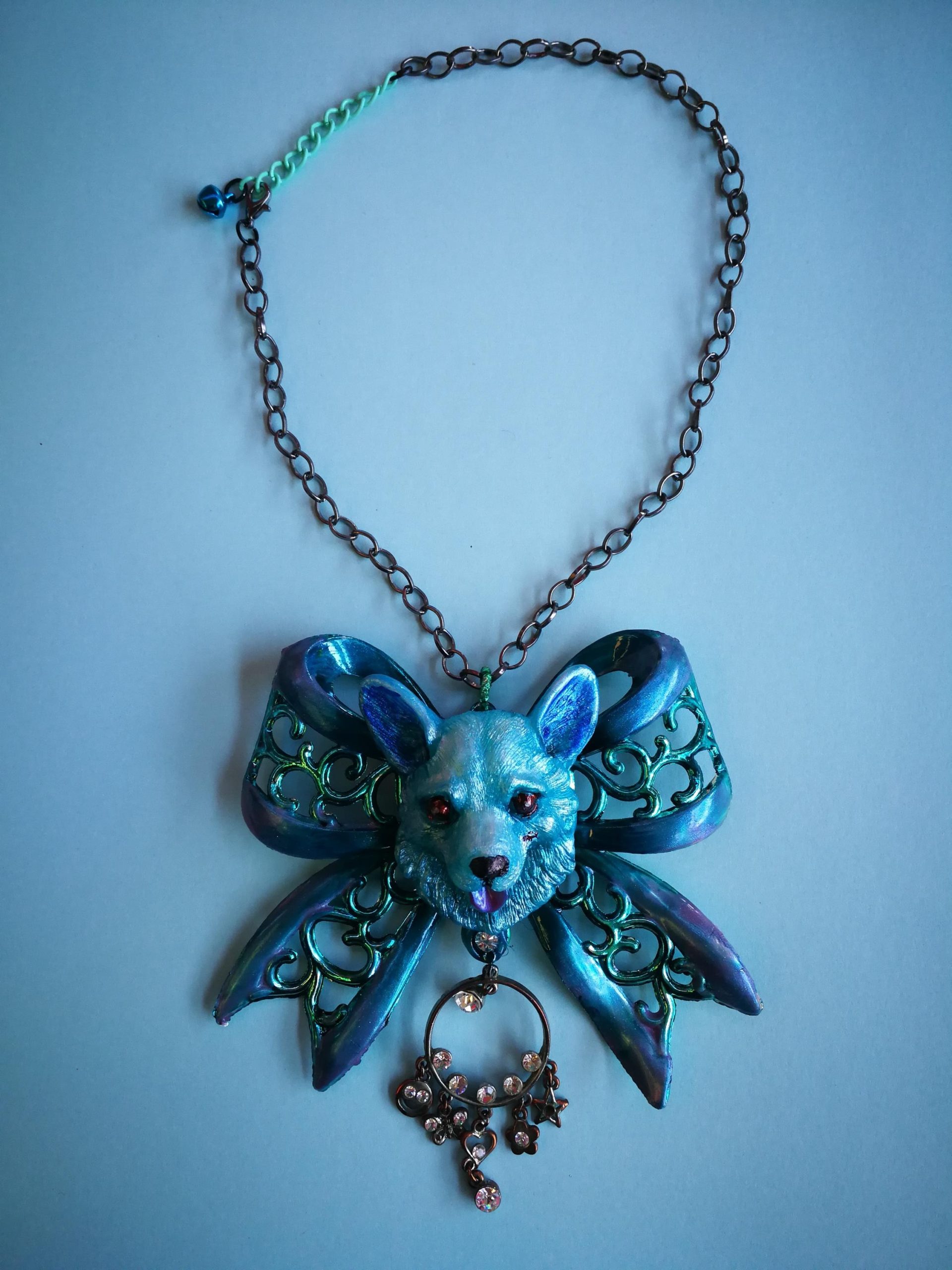 Designer Jewelry, Statement Necklace Nordic Animal Polar Bear, Extravagant Pendant Teddy Bear Flake Charm