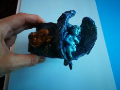 Guardian Angel Bracelet, Arm Cuff Bangle Sculptural Baroque Statement Jewelry, Maximalist Rococo Luxury Brand