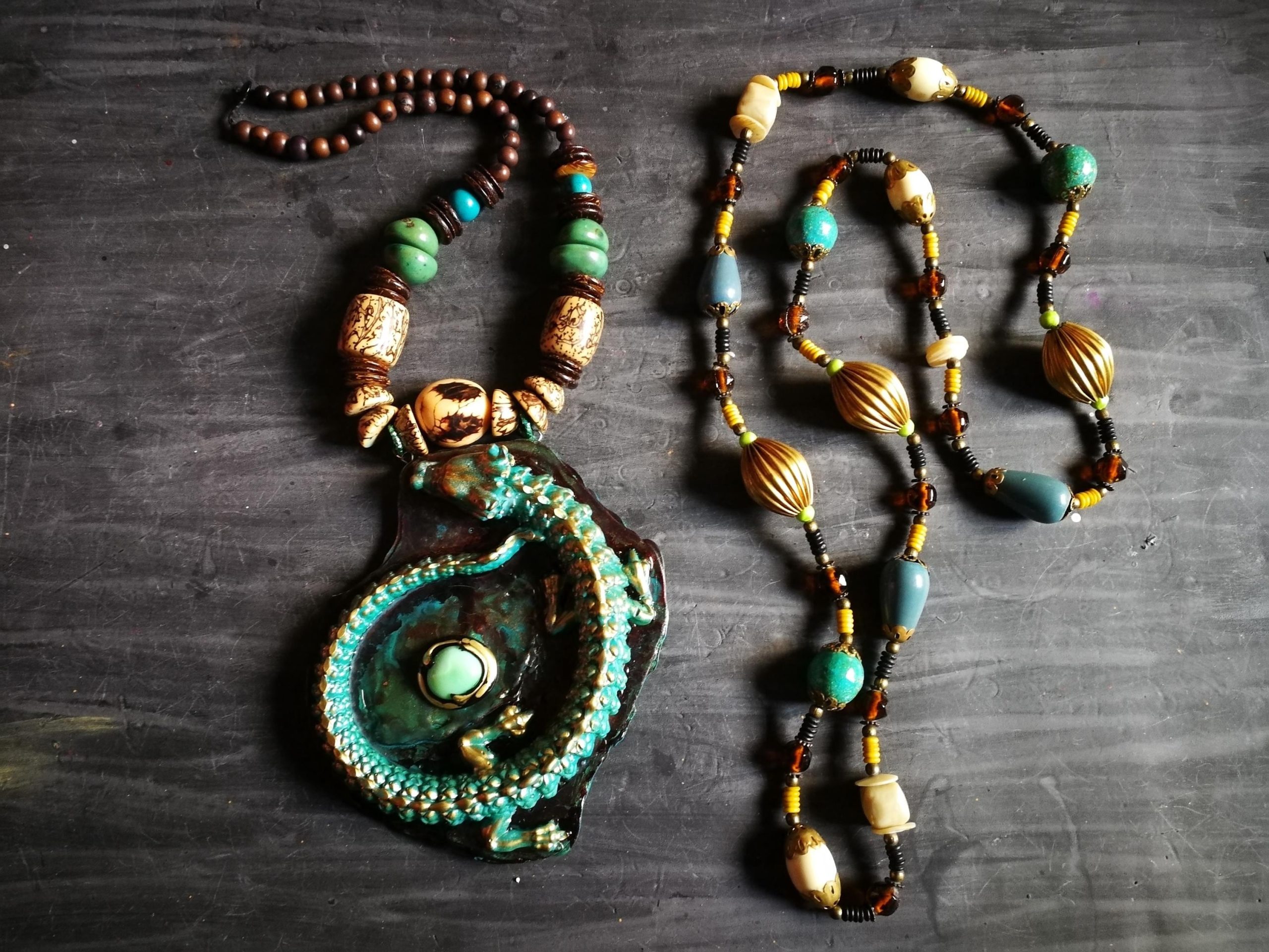 Dragon Jewelry, Maximalist Big Bold Chunky Necklaces, Statement Sculptural Pendant & Haute Couture Oversize Jewel