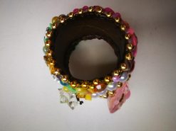 Flower Bracelet, Maximalist Cuff Bangle, Sculptural Couture Jewelry, Statement Baroque Rococo Designer Luxury Brand
