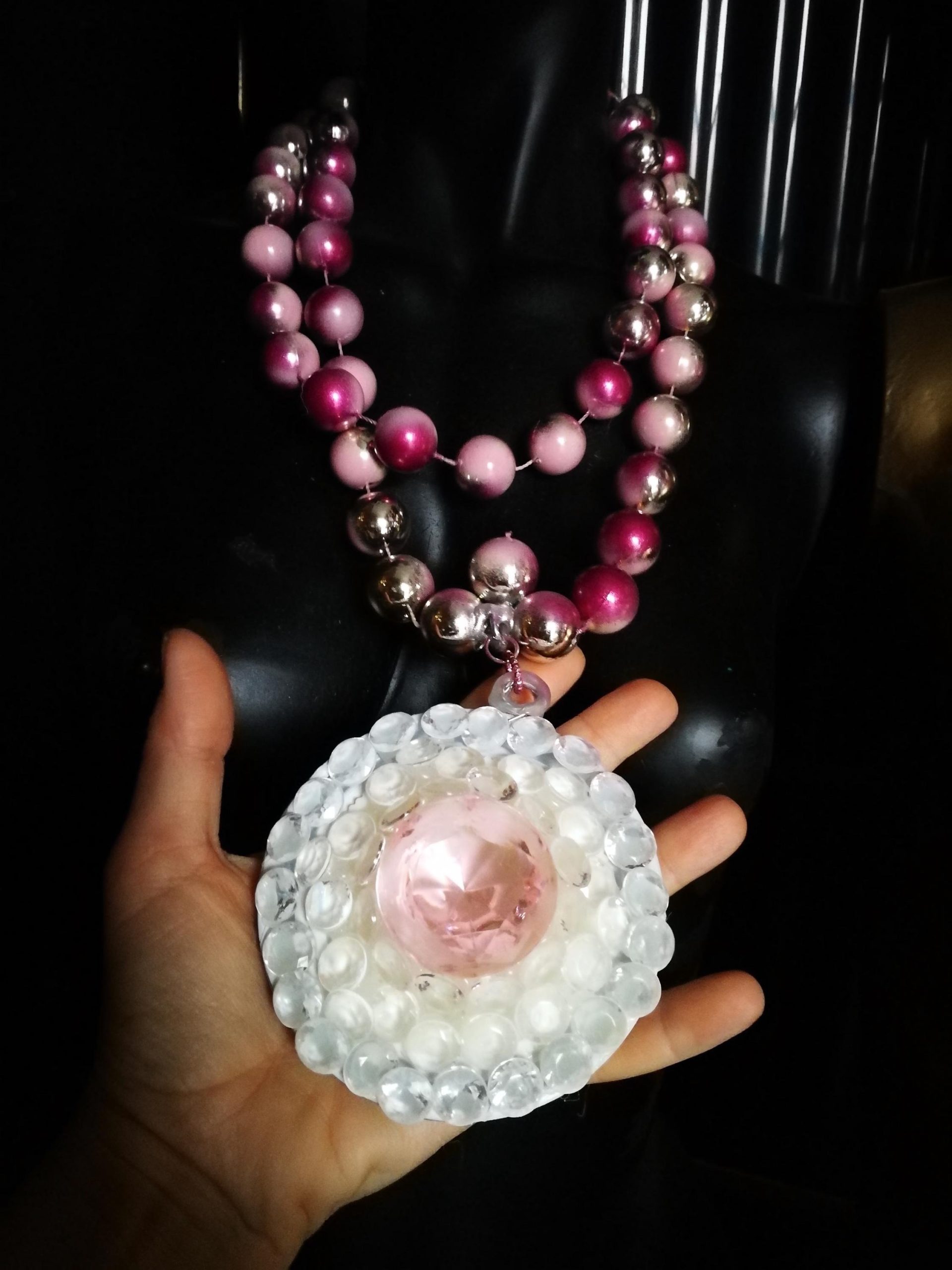 Futuristic Candy Jewel, Street Style Jewelry Avant-garde Big Bold Chunky Necklaces Design Pendant