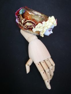 Flower Bracelet, Cuff Female Bangle Sculptural Doll Head Jewelry, Statement Luxury Brand Butterfly Baroque