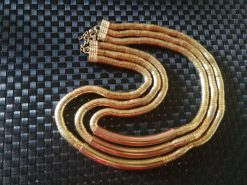 Statement Necklace – Brutalist Minimalist Gold Collar Choker, Futuristic Avant-Garde Italian Jewelry Design
