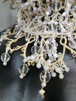Marie Antoniette Choker, Embroidered Macrame Lace Jewelry, Vintage Baroque Necklace Bib Collar Luxury Embroidery