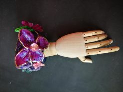 Bangle Bracelet Breastfeeding Sculptural Cuff, Doll Head Flower & Butterfly Luxury Maximalist Jewelry Baroque Rococo