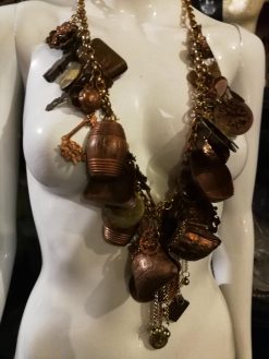 Antique Jewelry, Luxury Vintage Old Pendant Copper Sheets Charm, Chunky Boho Tribal Ethnic Jewellery