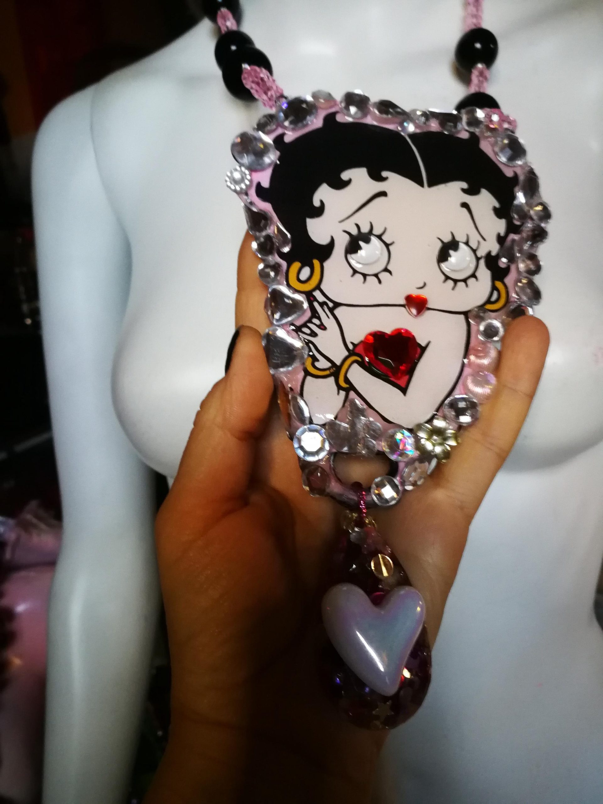 Betty Boop Necklace - Luxury Statement Pop Art Pendant, Hollywood Jewelry Icon Pin Up Jewel