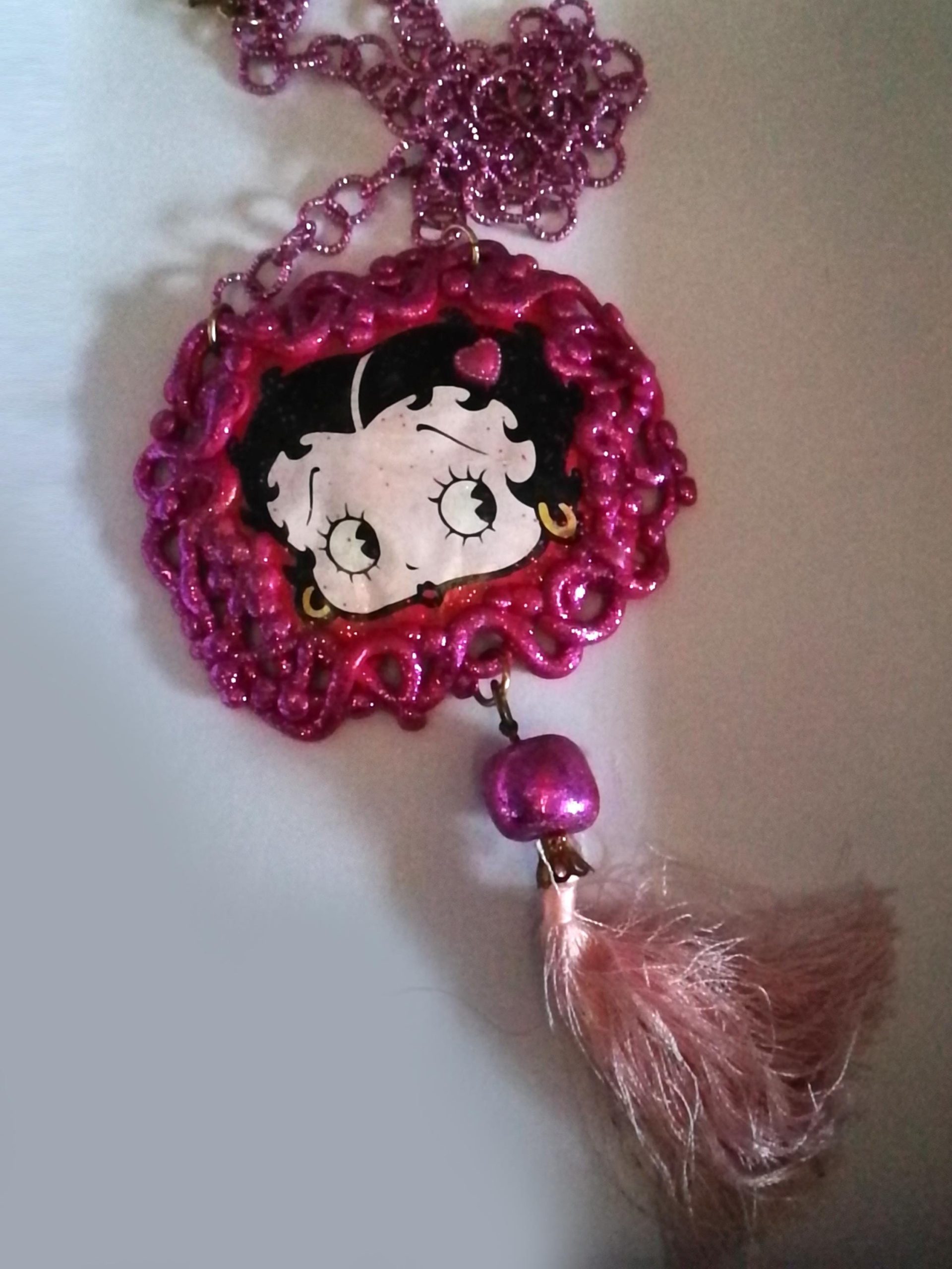Betty Boop Necklace - Luxury Statement Pop Art Jewelry Hollywood Icon Pin Up Pendant