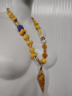 Ladies Jewel, Luxury Design Jewelry, Handmade Jewelery Chunky Beaded Statement, Necklace Bib Shell Charm