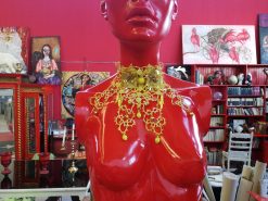 Marie Antoinette Lace Choker, Embroidered Flower Medallion Collar