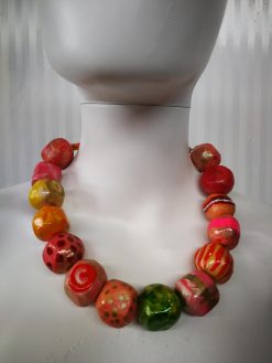 Statement Necklace - Chromatic Masterpiece Artwork Jewelry, Luxury Design Contemporary Piece, Artistic Colorful Sculptural Beaded