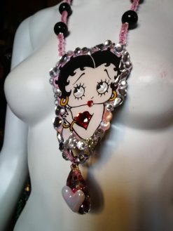Betty Boop Necklace - Luxury Statement Pop Art Pendant, Hollywood Jewelry Icon Pin Up Jewel
