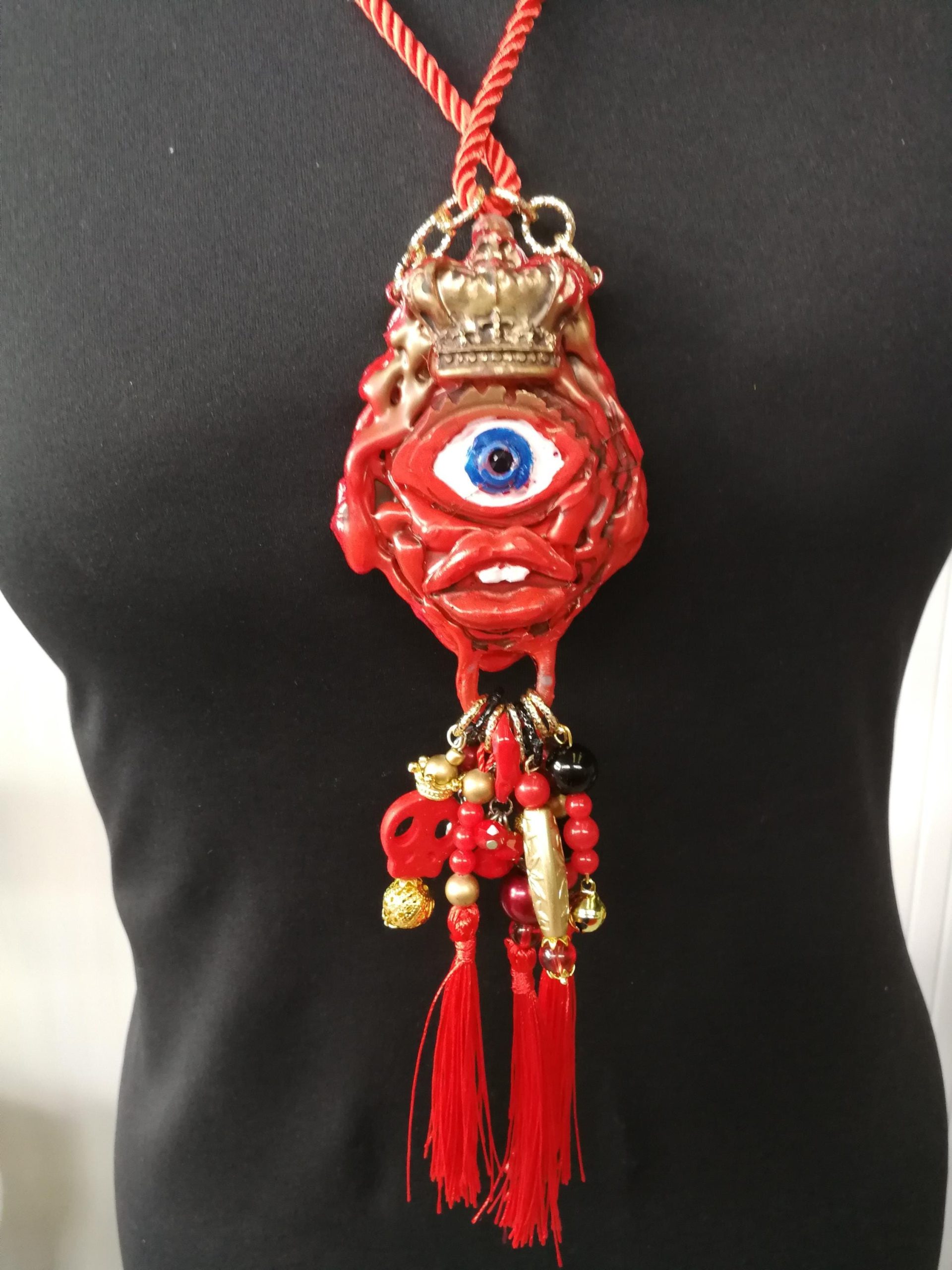 Betty Boop Necklace - Luxury Statement Pop Art Jewelry, Hollywood Icon Pin Up Tassel Pendant